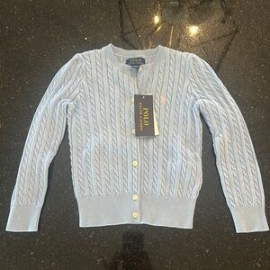 Ralph Lauren toddler girl blue cardigan sweater